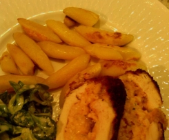 Gefüllte Hähnchenbrustfilet auf "Cordon bleu"-Art 