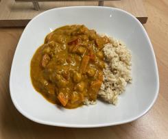 Indisches Gemüsecurry mit Kichererbsen