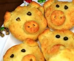 Glücksschweinchen für das Silvesterbuffet deftig