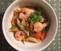 Asia Garnelen mit Glasnudeln