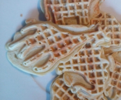 Bananenwaffeln mit wachteleier