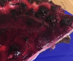 Pudding Schmandkuchen mit Himbeeren