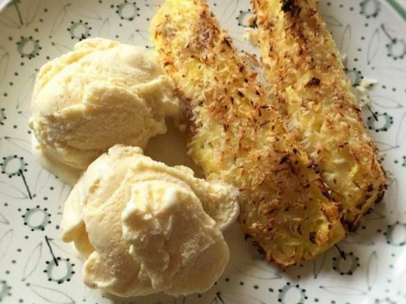 Vanilleeis aus der Eismaschine