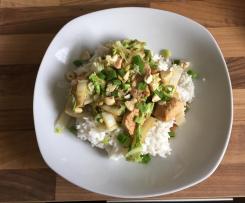 Putenbrust-Chinakohl Pfanne