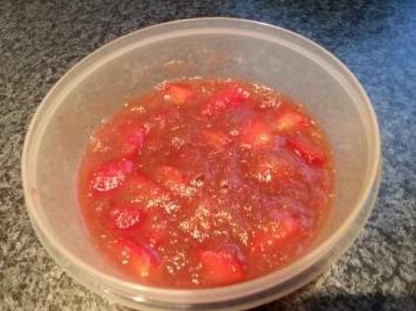 Rhabarber- Erdbeer- Kompott