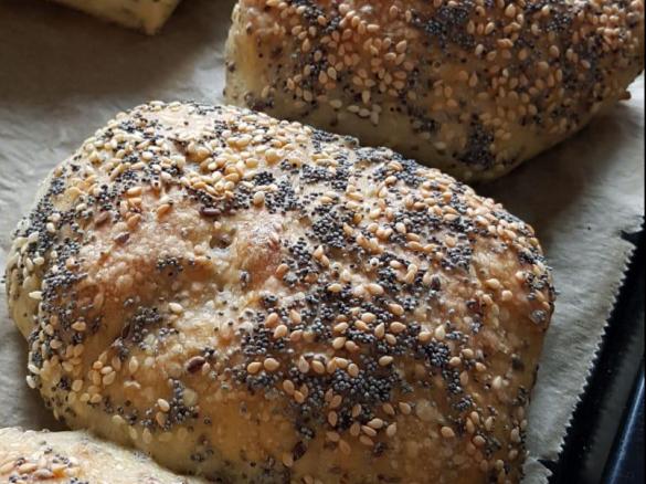 Variation von Weltmeister-Brötchen über Nacht