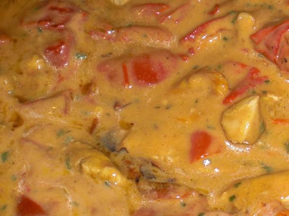 Geschnetzeltes mit Kokosmilch