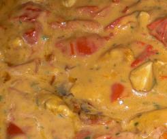 Geschnetzeltes mit Kokosmilch