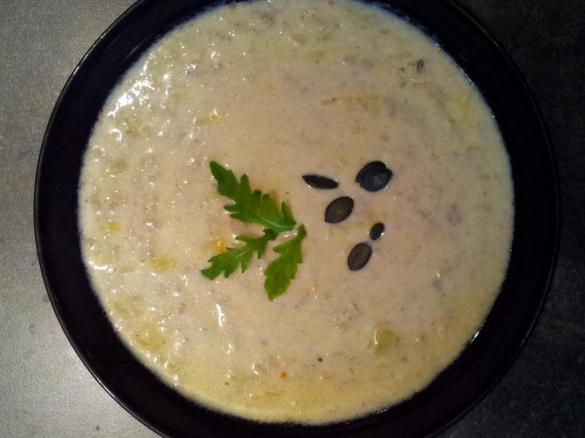 Käse-Lauch Suppe mit Hack