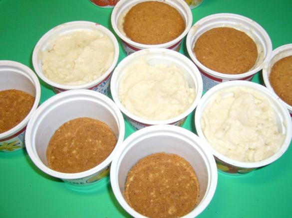 Apfel-Bananen Eis-Sandwich