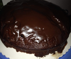 Schwedischer Schokoladenkuchen mit Canache