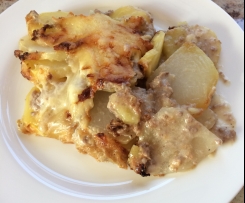 Kartoffel-Kohlrabi-Auflauf mit Hackfleisch