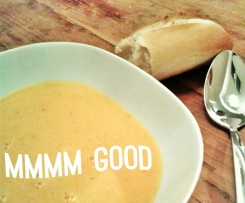 Süßkartoffel-Kokosmilch-Suppe, vegan