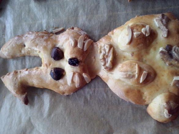 Osterhasen aus Quark-Öl-Teig