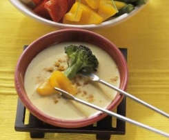 Vegetarisches Fondue mit Curry