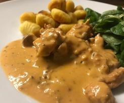 Rahm-Geschnetzeltes mit Champignons