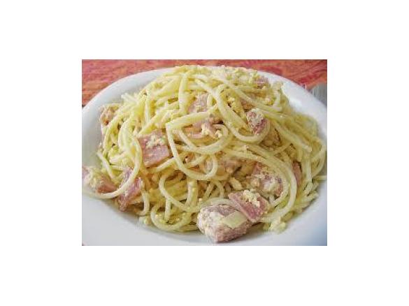 Spaghetti Carbonara mit Schinken