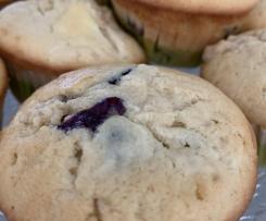 Blaubeer-Frischkäse Muffins mit Streuseln