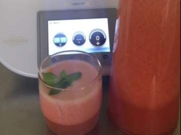 Erdbeerlimonade Limo Erdbeeren vegan, schnell einfach u günstig