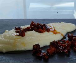 Sellerie-Kartoffelpüree mit karamellisierter Chorizo