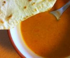 Rote Linsensuppe indisch