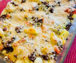 Blumenkohl-Hack-Kartoffel Gratin