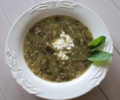 Frühlingsborschtsch ( grüner Borschtsch ) nach Oma Mia`s Art