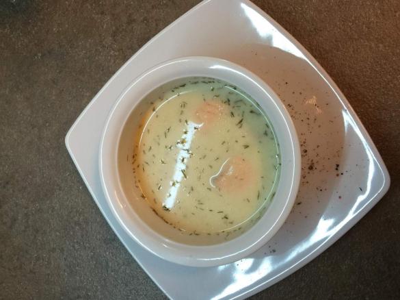 Kartoffelsuppe mit Fenchel und Lachs 