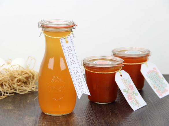 2 in 1 Osterrezept - Möhren Apfel Sirup + Osterkonfitüre