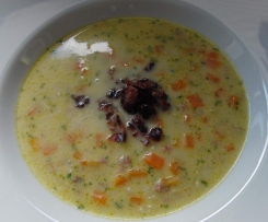 Gerstensuppe mit Bacon