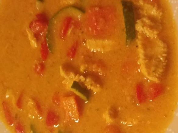 Kürbiseintopf mit Hähnchenbrust (Low Carb)