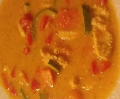 Kürbiseintopf mit Hähnchenbrust (Low Carb)