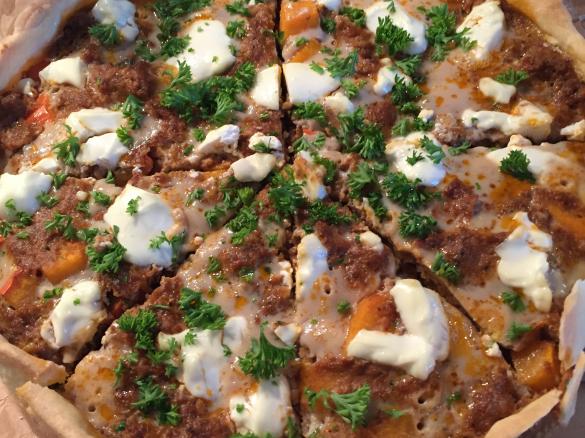 Kürbis-Rinderhack-Tarte