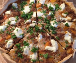 Kürbis-Rinderhack-Tarte