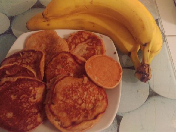 Haferflocken-Bananen-Pancakes