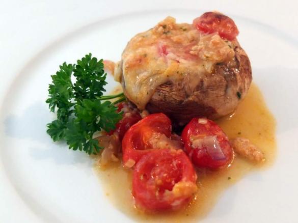 Gefüllte Champignons