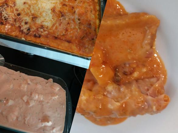 Toastauflauf mit Ananas-Hackröllchen