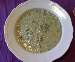 Hackfleisch-Käse-Lauch-Suppe