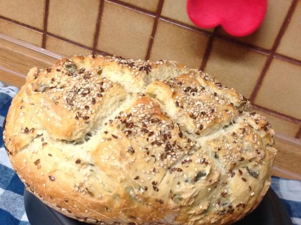 Variation von Landbrot Backhausart