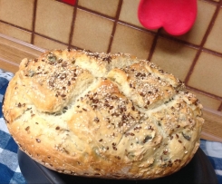 Variation von Landbrot Backhausart