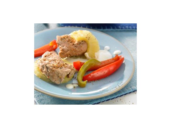 Schweinefilet mit Ananas und Gemüse