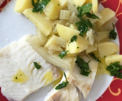 Kartoffel-Fenchel-Gemüse mit Fisch