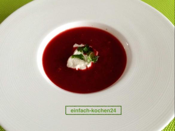 Rote-Bete-Suppe VEGAN, kalorienarm, gesund 