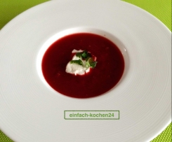 Rote-Bete-Suppe VEGAN, kalorienarm, gesund 
