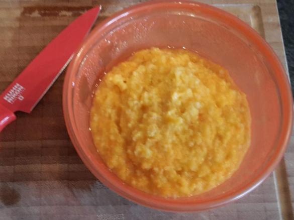 Kohlrabi-Karotte-Hirse Brei