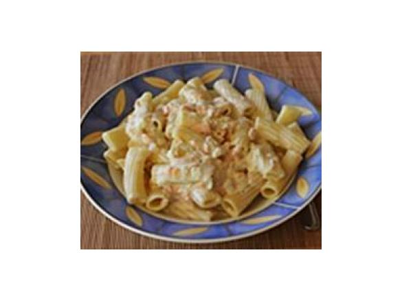 Rigatoni mit Lachs-Sahne-Soße 