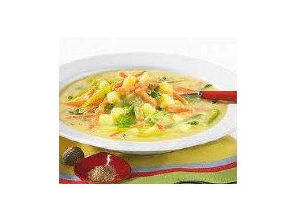 Variation von Kartoffelsuppe