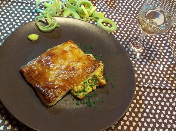 Räucherfisch in Blätterteig