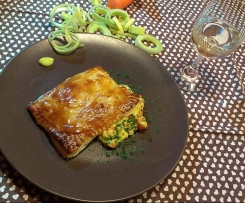 Räucherfisch in Blätterteig