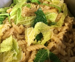 Käse-Sahne-Nudeln Variante Gesund :-) vegan eifrei, laktosefrei 100 % Geschmack 